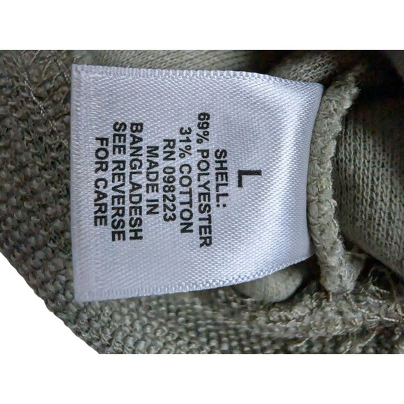 Right Of Way Mens Green Kangaroo Zip Pocket Hoodie Size Large - Picture 6 of 11